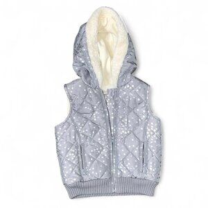 Kids Toddler Girl Silver Puffer Vest